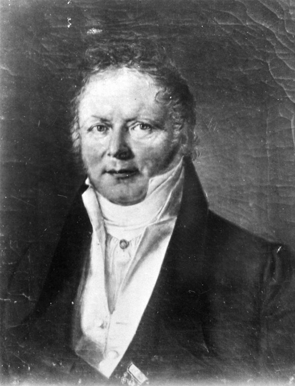 Et portrætfoto(efter maleri) der viser embedsmand i udenrigsninisteriet J. Daniel Manthey(f.1771-1831)